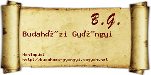 Budaházi Gyöngyi névjegykártya