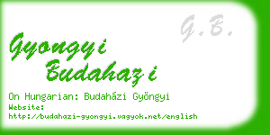 gyongyi budahazi business card