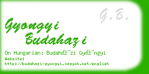 gyongyi budahazi business card